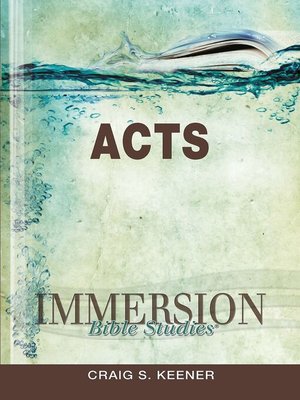 cover image of Immersion Bible Studies